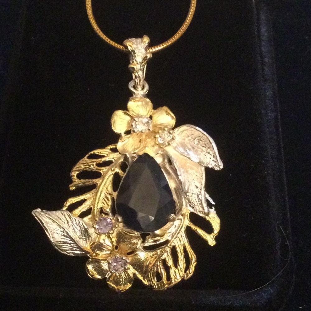 Genuine Sapphire & Tanzanite Necklace